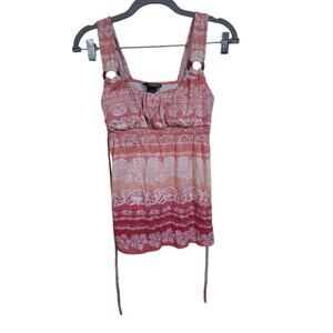 Self Esteem Coral Boho Tank Top – Size Large